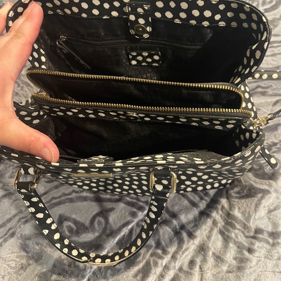 Kate spade polka dot handbag/shoulder strap accessory and matching wallet - Picture 9 of 10